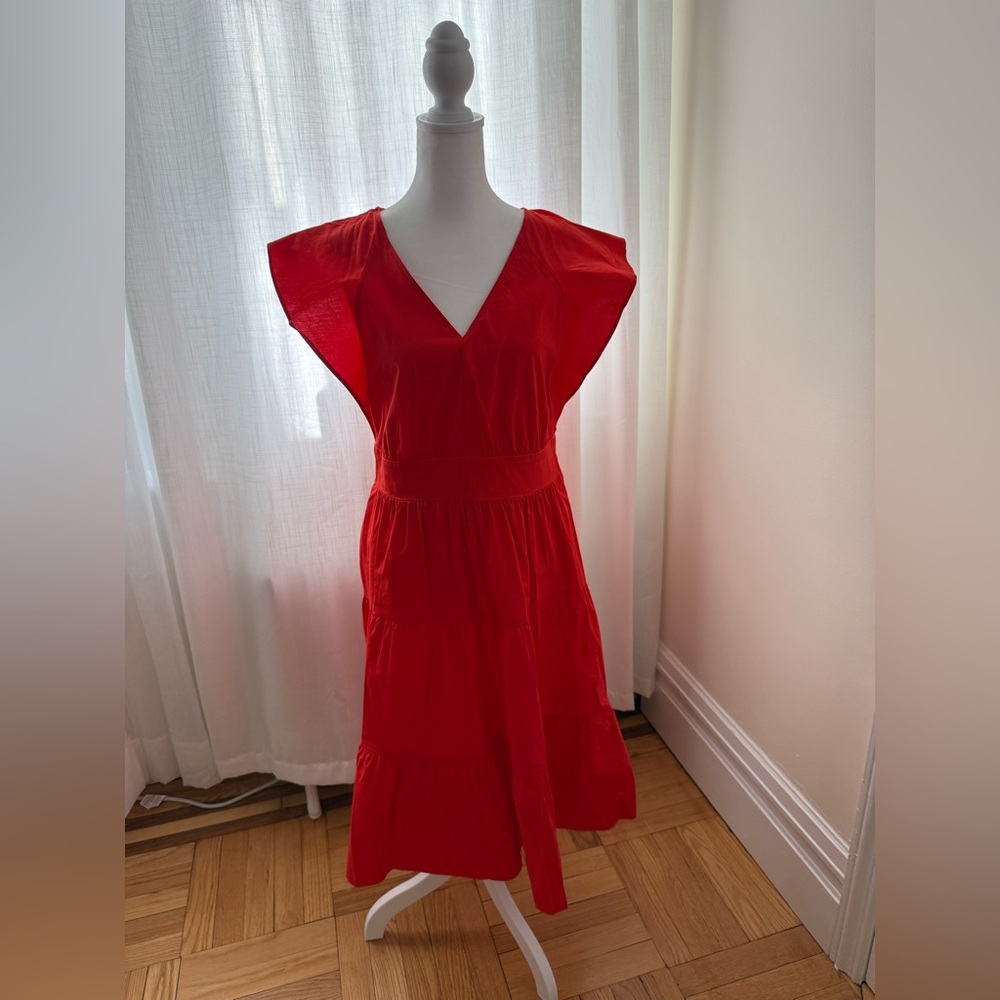 Vibrant Red Sleeveless Dress